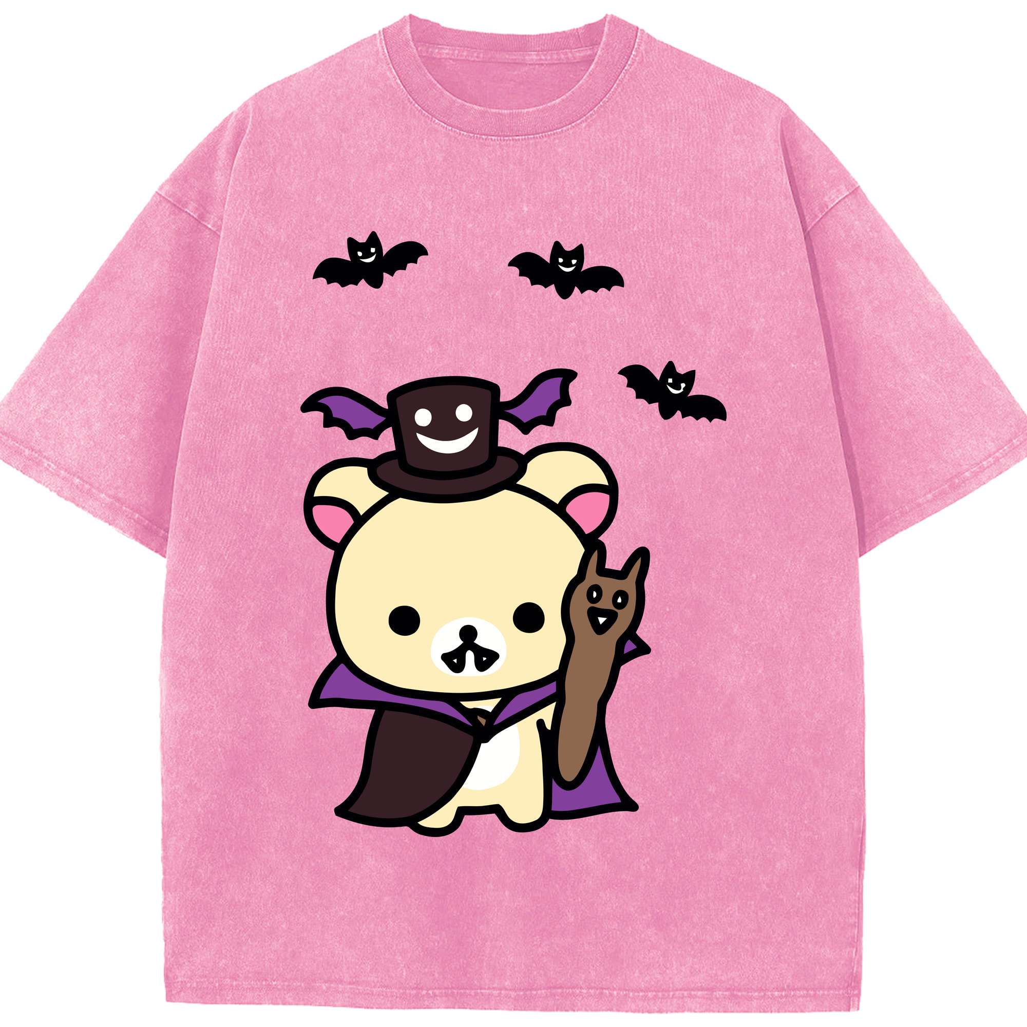 （画像用） リラックマ リラックマ キイロイトリ Rilakkuma Korilakkuma Kiiroitori 綿100% ヴィンテージ風 半袖Tシャツ（フロントプリント）